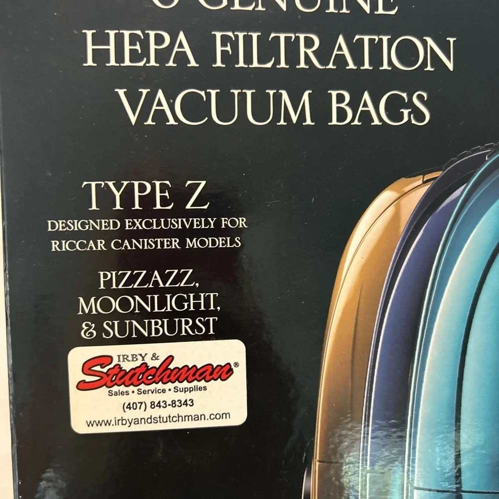 Ricccar‎ Six Genuine Hepa Filtration Vacuum Bags Type Z New Inbox